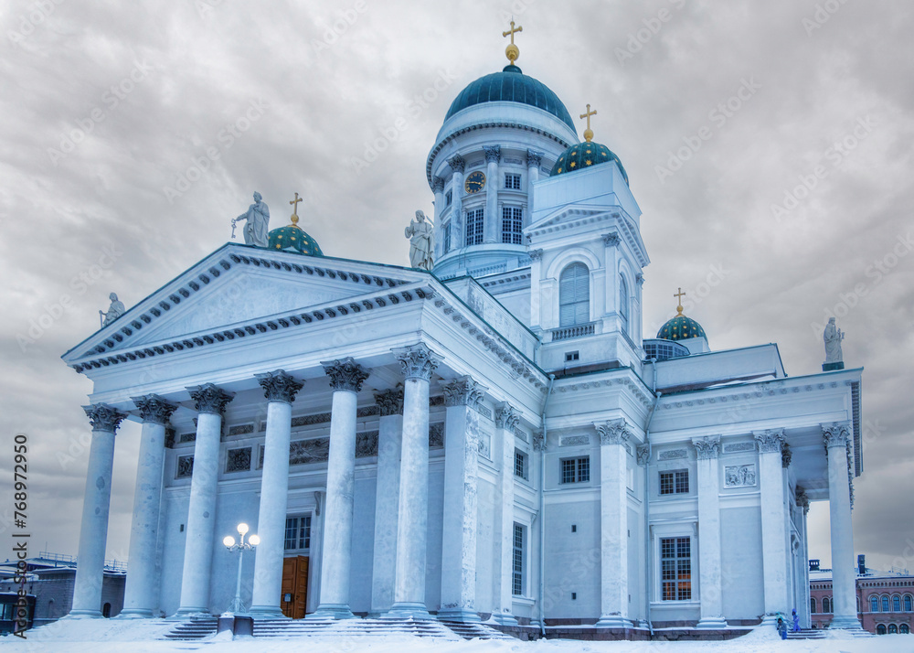 Helsinki Cathedral in winter. Finland