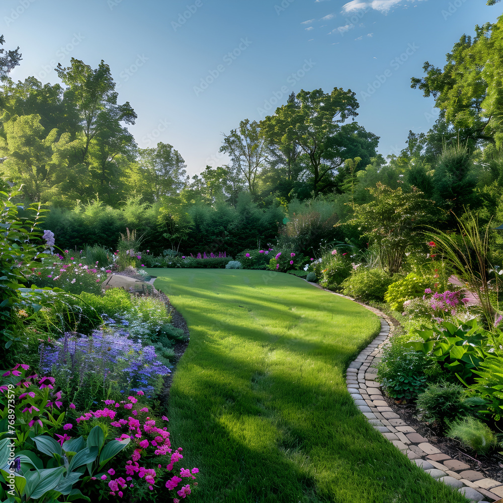 Obraz premium minimalist garden design.