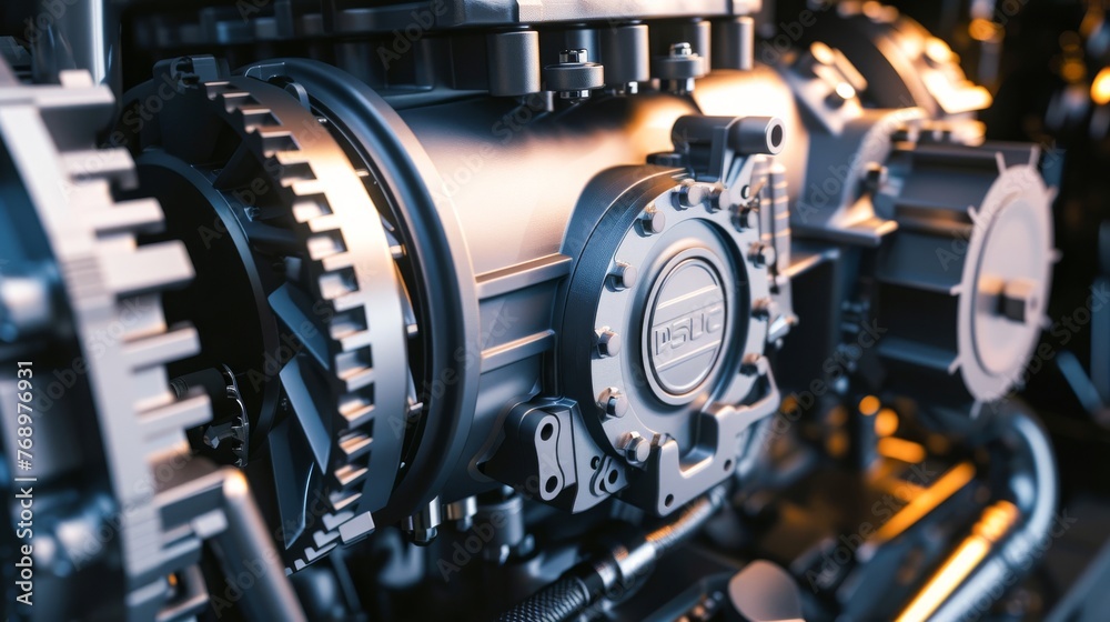 Close-up on a diesel engines heart Close-up on a diesel engines heart