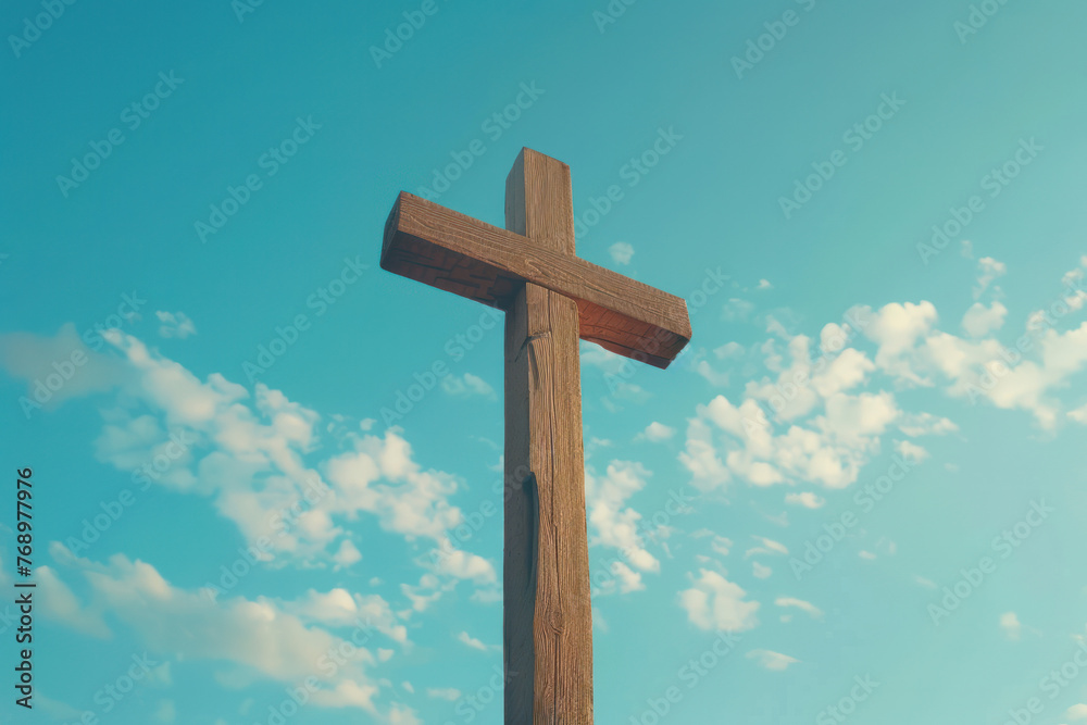 Wooden Cross Against Sky