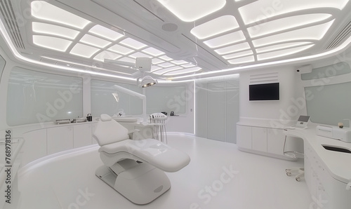 Advanced Technology: Interior of a Futuristic Dental Clinic