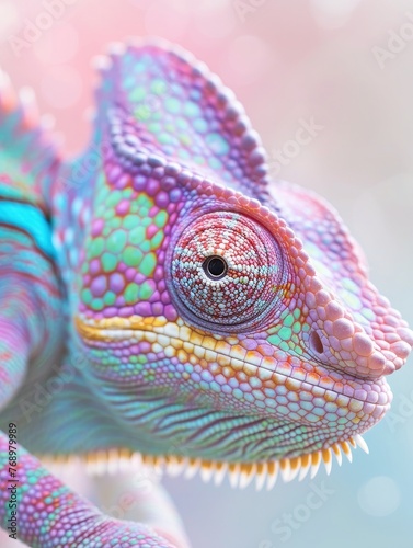 Just adopted a new pet chameleon! Their color-changing abilities are so fascinating 🦎 #reptile #chameleon #scaledreptile photo