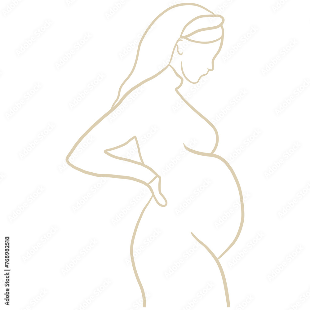 Pregnant Woman Drawing, Happy Mother Day Minimalist Abstract Illustration Pregnant Woman Drawing, Happy Mother Day Minimalist Abstract Illustration