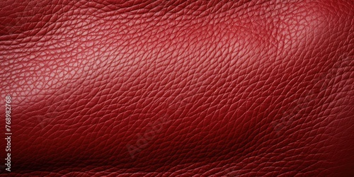 Red leather and background texture close up