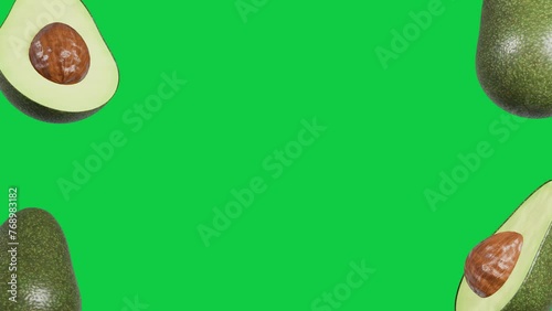 avocado video animation green screen