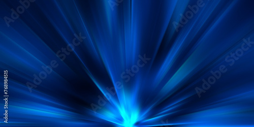 Radial Blur On A Blue Abstract Sunburst Background