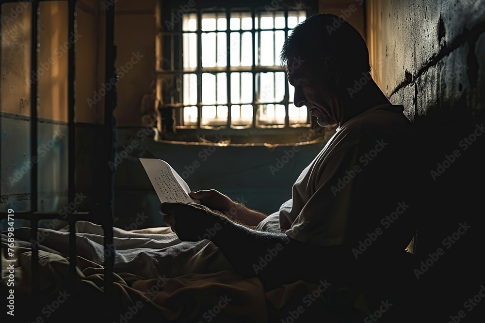 Man Sitting on Bench Reading Book Man Sitting on Bench Reading Book