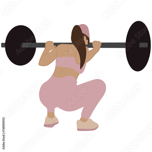 Woman Exercise With Weights