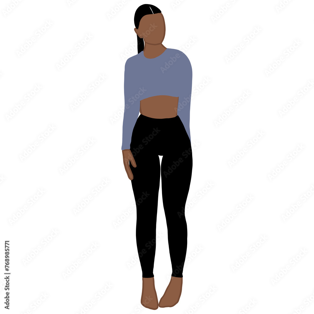 Beautiful Woman In Gym Clothing, png isolated on white transparent background Beautiful Woman In Gym Clothing, png isolated on white transparent background