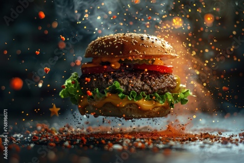 Juicy Cheeseburger with Sparks