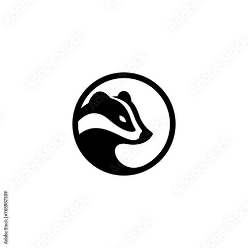 creative icon vector illustration of a badger, strong, modern, elegant and clean
 photo