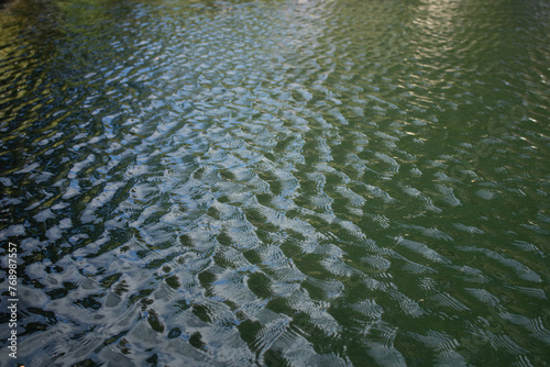 close up of water movement on a pond