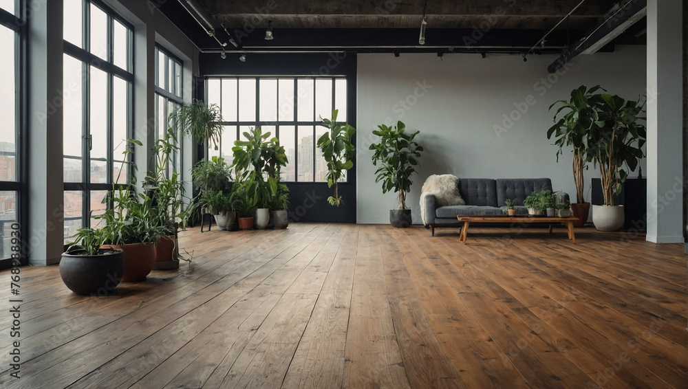 Obraz premium Modern contemporary loft room 