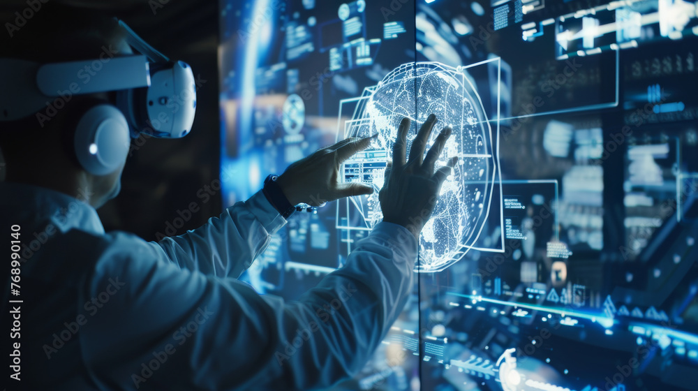 Fototapeta premium Explore the possibilities of tomorrow with dynamic compositions that hint at the transformative power of emerging technologies