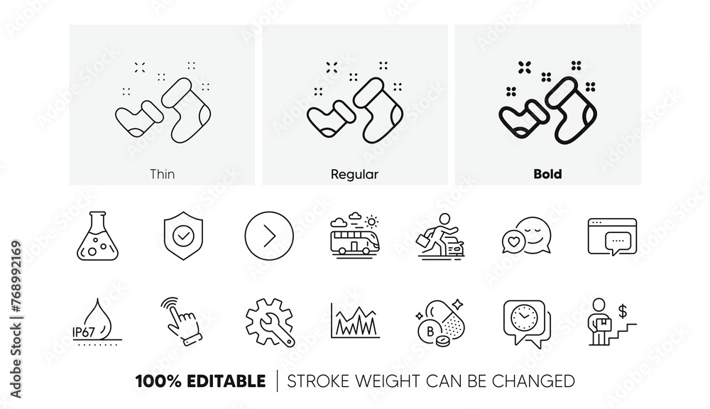 Chemistry lab, Waterproof and Seo message line icons. Pack of Dating, Security shield, Investment icon. Cursor, Delivery man, Forward pictogram. Santa boots, Boron mineral, Car rental. Vector Chemistry lab, Waterproof and Seo message line icons. Pack of Dating, Security shield, Investment icon. Cursor, Delivery man, Forward pictogram. Santa boots, Boron mineral, Car rental. Vector