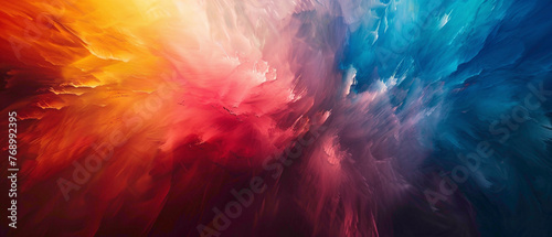 Explore the mesmerizing allure of a colorful symphony as it gracefully transitions into a splendid gradient, depicted in high-definition to amplify its vibrancy. photo