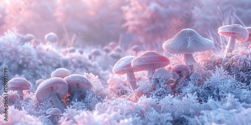  Glowing Mushrooms in an Enchanted Forest