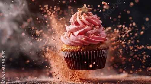 Dynamic Cupcake Sparkle Burst