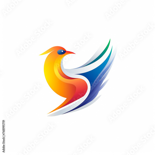 Logo illustration, vector, simple, Bird