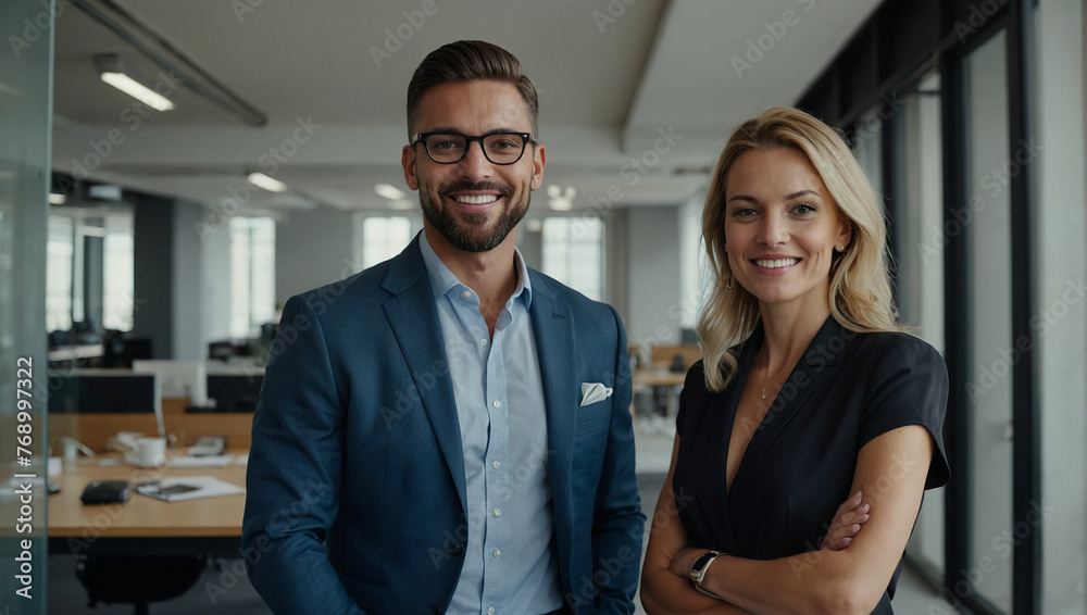 Obraz premium Male female business couple 