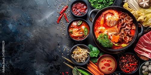 Culinary Canvas of Hot Pot Ingredients