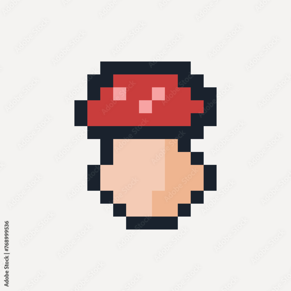 Cute mushroom pixel art. Vector Cute mushroom pixel art. Vector
