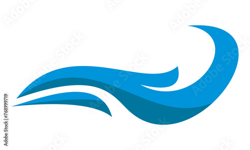 simple water wave vector logo