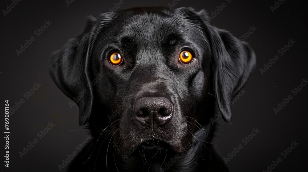 Intense gaze  close up of dog s emotive eyes captures pets and lifestyle essence