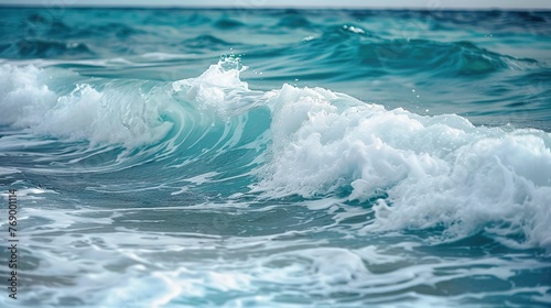 Beautiful curling sea waves