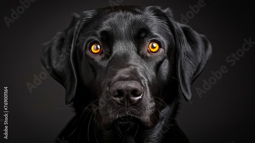 Intense gaze close up of dog s emotive eyes captures pets and lifestyle essence