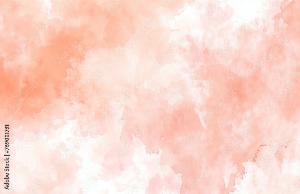 Abstract Peach Watercolor Texture Background

