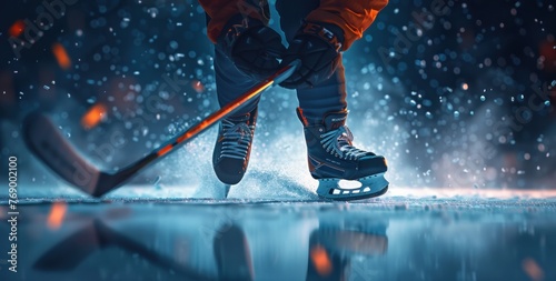 Ice Hockey Player in Action © Аrtranq
