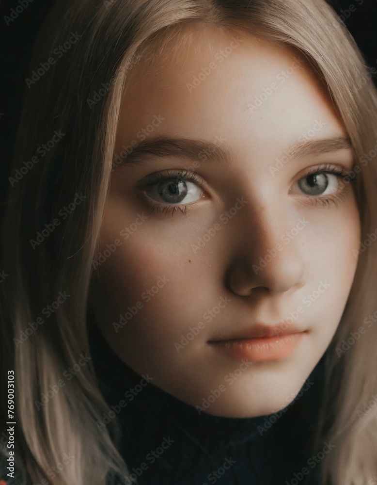 close-up of a face
