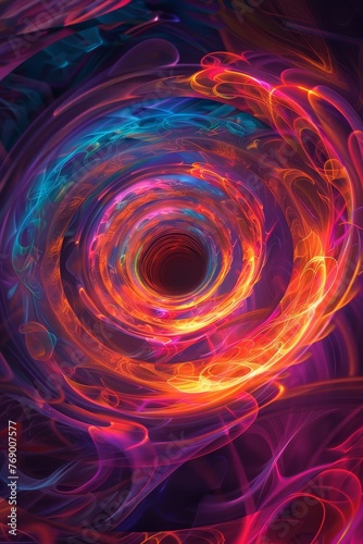 A magical time warp portal texture, featuring swirling colors and cosmic patterns, symbolizing the gateway to different worlds and adventures created with Generative AI Technology