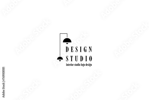 Template logo design solution for interior design studio or bureau