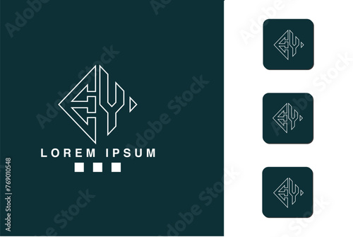 EY, YE, Abstract Letters Logo Monogram
