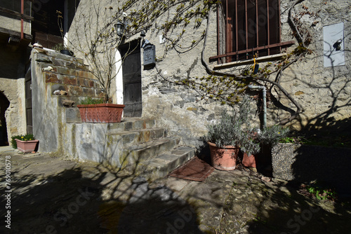 Roncoli: small characteristic village of a few houses on the hills of Val Borbera, Alessandria, Piedmont, Italy photo