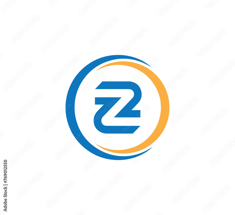 ZD letter logo design vector template