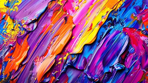  texture of colored acrylic paints