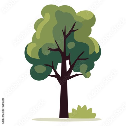 Trees isolated vector illustration