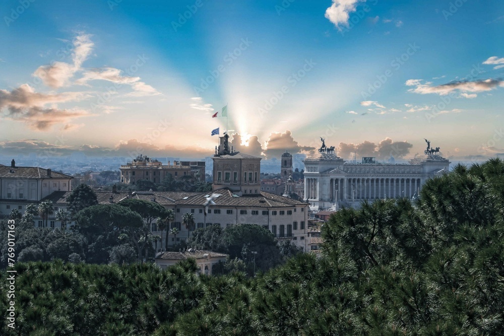 Panorama di Roma da Villa Maraini