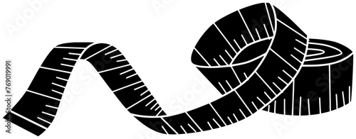 measure illustration tape silhouette tool logo ruler icon length outline measurement centimeter meter size scale instrument long equipment number shape line accuracy diet for vector graphic background