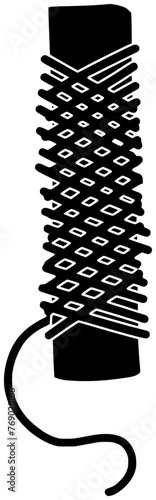 needle illustration craft silhouette textile logo sewing icon thread outline needlework fashion handmade tailor fabric stitch dressmaking tool sew shape embroidery hobby equipment for vector graphic