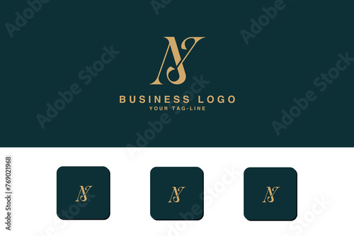 Alphabets Letters AY, YA,  Initials Logo Monogram