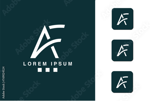 AF, FA, A, F, Abstract Logo Monogram photo