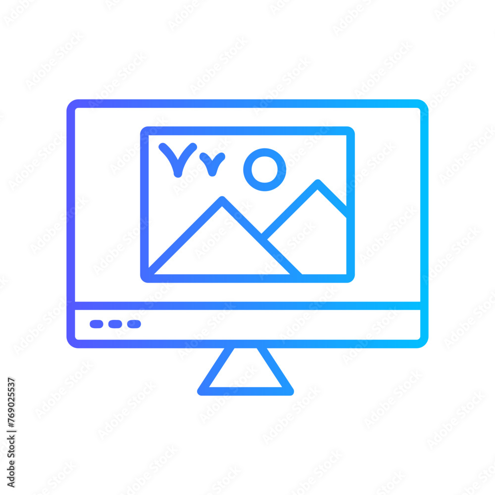 Monitor Vector Icon Monitor Vector Icon