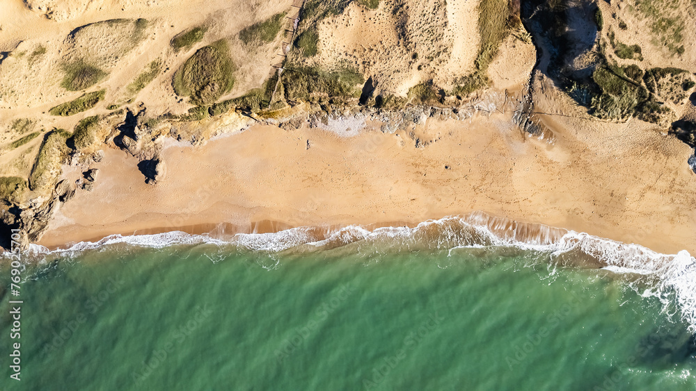 small cove near Sauzaie beach in Brétignolle sur Mer, Vendee, France