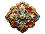 brooch adorned with jewels