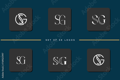 Set Of SG, GS, S, G, Abstract Logo monogram