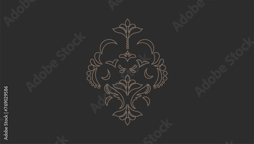 Vector hand drawn line art illustration.